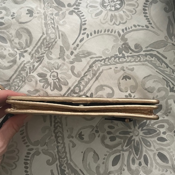 Coach Signature Gold Embossed C Patent Leather Wallet Wristlet - Picture 4 of 7